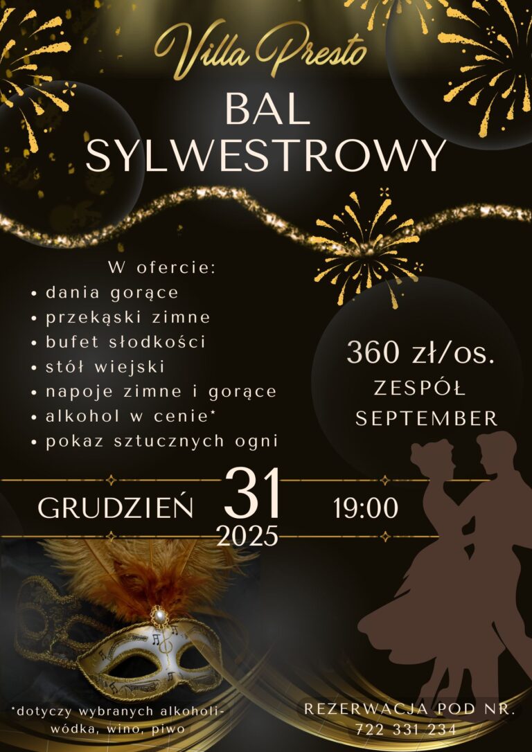 Bal Sylwestrowy 2025 w Villa Presto